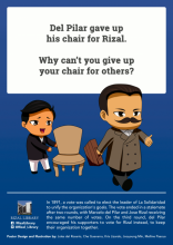 Del Pilar gave up his chair for Rizal