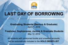 Last day of Borrowing Notice - 2nd Semester SY 2017-2018